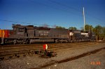 NS 7036 leads SP 8527 thru the yard